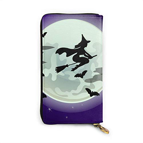 Preisvergleich Produktbild JHGFG Poster zum Thema Halloween-Weihnachtsfeier Echte Lederbrieftasche Lange Damen Geldbörse Handtasche Multi Kartenhalter Organizer Für Frauen Angepasst