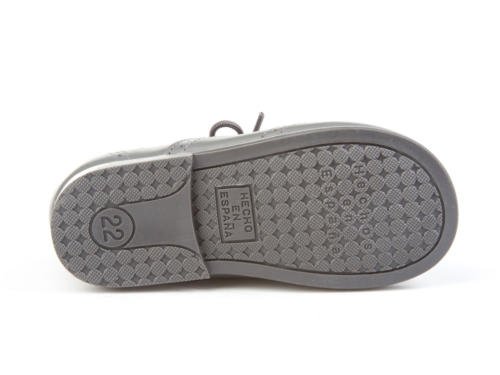 Zapatos Inglesitos para Niños Todo Piel mod.505. Calzado Infantil Made in Spain, Garantia de Calidad. (26, Gris)