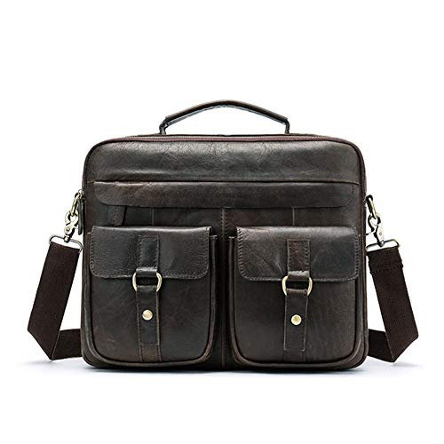 JBAG-one Crazy Horse Leder Herren Messenger Bag, Schultertasche für Laptop, Geschäft Laptop-Tasche, Mann-Aktenkoffer,E