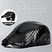 Handmade British Berets Painter Hat PU Leather Cabbie Headwear for Dating Fashion Outdoor Autumn Stroll Dark Fashion PU Paint