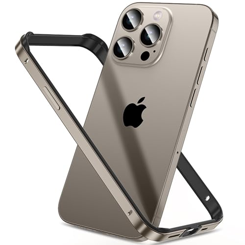 iPhone 16 Pro Max/16 Pro/16 Plus/16 A~op[P[X d\ (A~t[/TPU) Ռz Yی y ̊ ϏՌ M TChϏՌJo[,Natural Titanium,16 Pro M