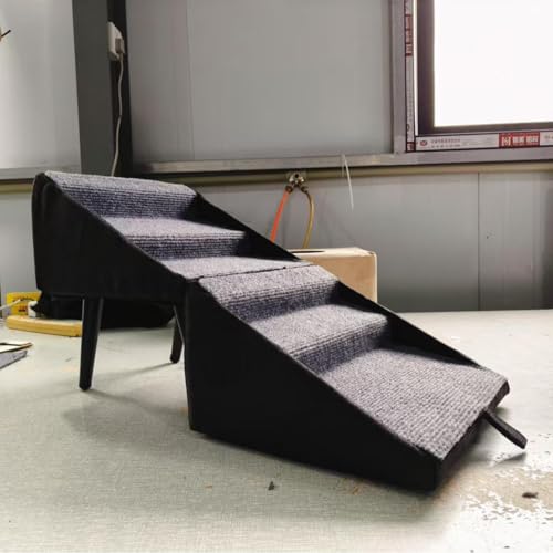 Escalera para mascotas escalera sofá de madera plegable para interior 7