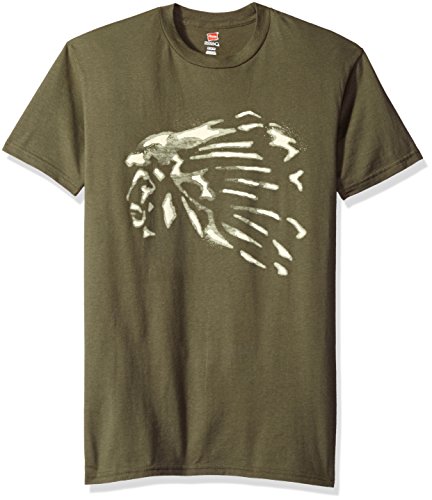 Hanes Men's Graphic Tee-Americana Collection, the Chief Fatigue Green, Medium
