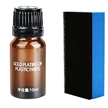 10ml Car Plastic Parts Refurbish Agent,Multi-Functional Car Cleaning Retreading Agent,with Sponge 1pcs