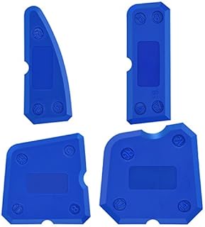 4 Pieces Caulk Tool Kit Sealant Silicone Finishing Tools Caulking Tools for Silicone Sealant Grout Finishing Sealing (Blue)