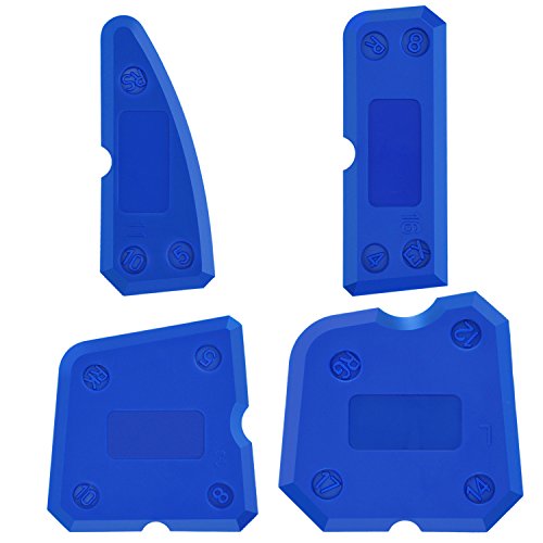 4 Stück Silikon Caulking Werkzeug Kit Silikon Dichtstoff Dichtungen für Dichtungsmasse Silikon Dichtungsanschluss (Blau)