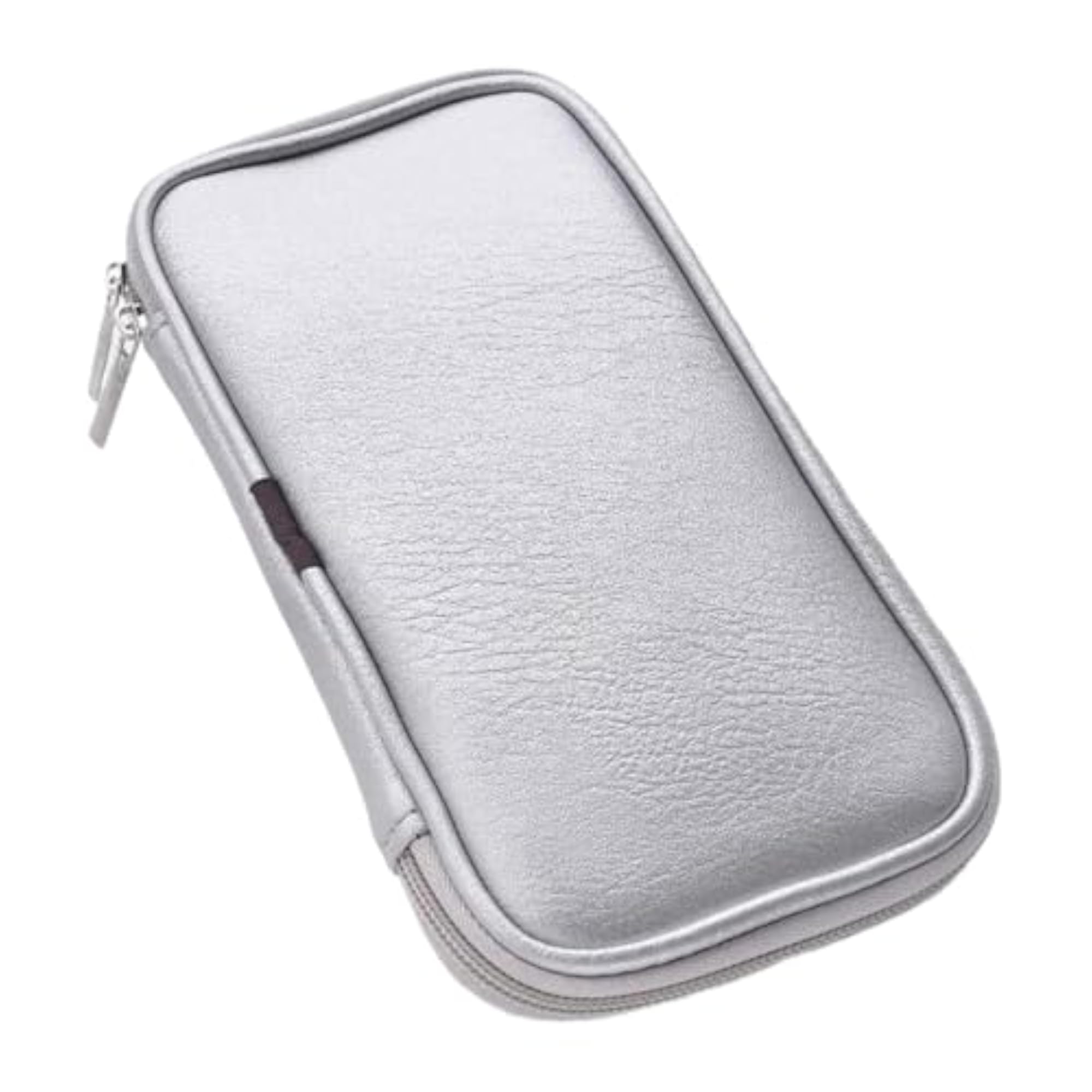 Professional Makeup Brushes Organizer Bag for Women, Silver