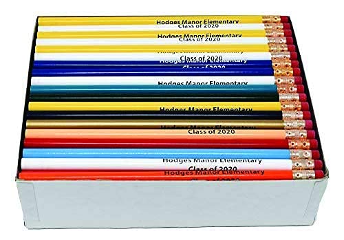 Pencil Guy Promotional Personalized Imprinted Round Pencils 144 To A Box. 19 Color(S) To Choose From! #TOP3