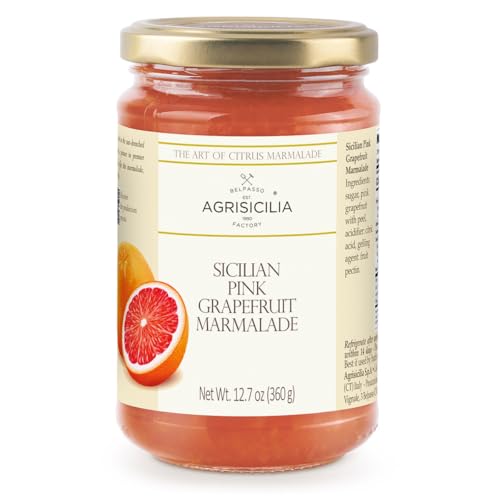 Agrisicilia Sicilian Pink Grapefruit Marmalade – Authentic Italian Fruit Jam with Peel
