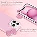 Pajony Cases for iPhone 14 Pro Max, Luxury Glitter 3D Rhinestone Bow Phone Cover Soft Litchi Pattern Protective Phone Case for iPhone 14 Pro Max 6.7