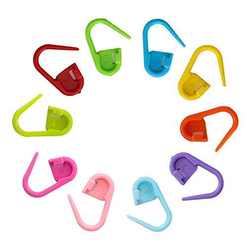 Maosifang 120 Locking Stitch Markers Knitting Counter and 9 Large-Eye Blunt Quilting Yarn Sewing Tapestry Darning Crafting Weaving Stringing Needles,3 Sizes
