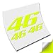 3 X Pegatina Sticker 46 Rossi AUTOCOLLANT AUFKLEBER Color Elegir Vinilo Vinyl (Amarillo Fluor)