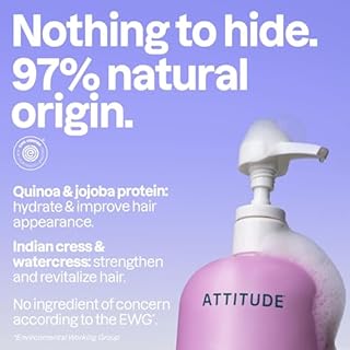 ATTITUDE Moisture Rich Hair Shampoo, Made in Canada, EWG Verified, For Dry and Damaged Hair, Naturally Derived Ingredients, Vegan and Plant Based, Quinoa and Jojoba, 946 mL