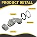 HDHAODA Conduit Connectors, 1-1/4 Inch Liquid Tight Connector NPT Non-Metallic for PVC Electrical Flexible Conduit Fittings, 90 Degree, UL Listed for Home Outdoor Tubes Tools, Grey (10-Pack)