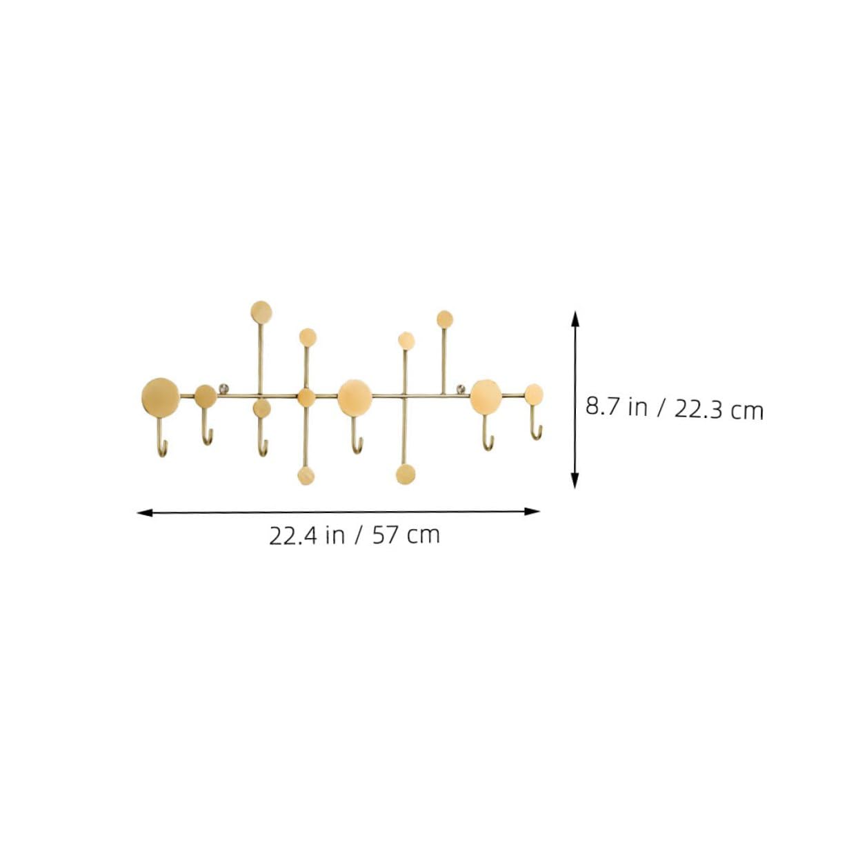 Zerodeko Dorado Gancho de Pared sin Perforaciones 6 Ganchos, de Hierro