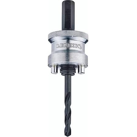 Uxcell 7/16-Inch Hex Shank Hole Saw Arbor With Quick Change & Locking Pins - Mandrel For Bi-Metal Hole Saws, Includes Pilot Drill