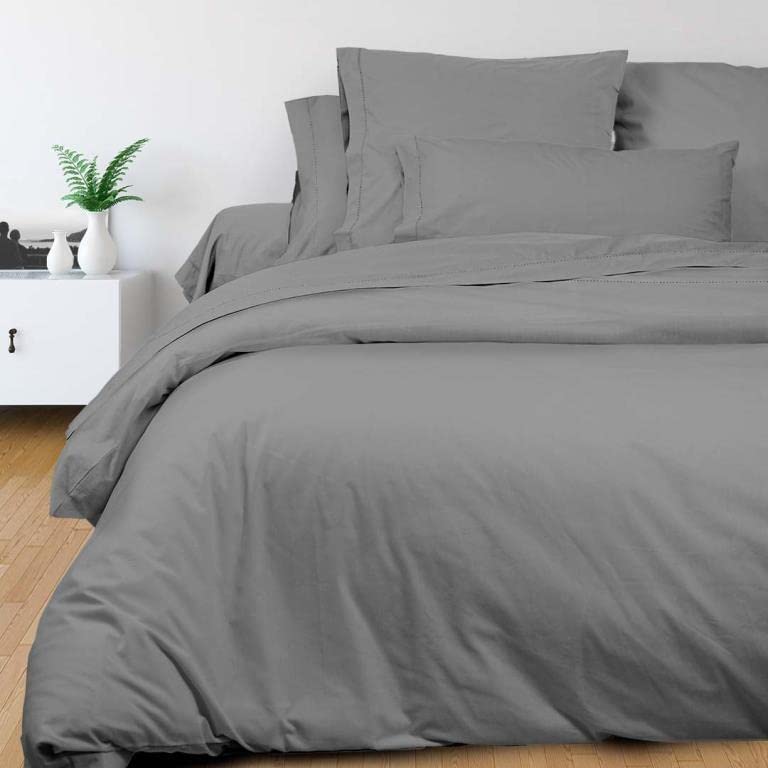 Soleil d'ocre T.TRAVERSIN 85X185 Percale Grey, 85 x 185 cm - Image 3