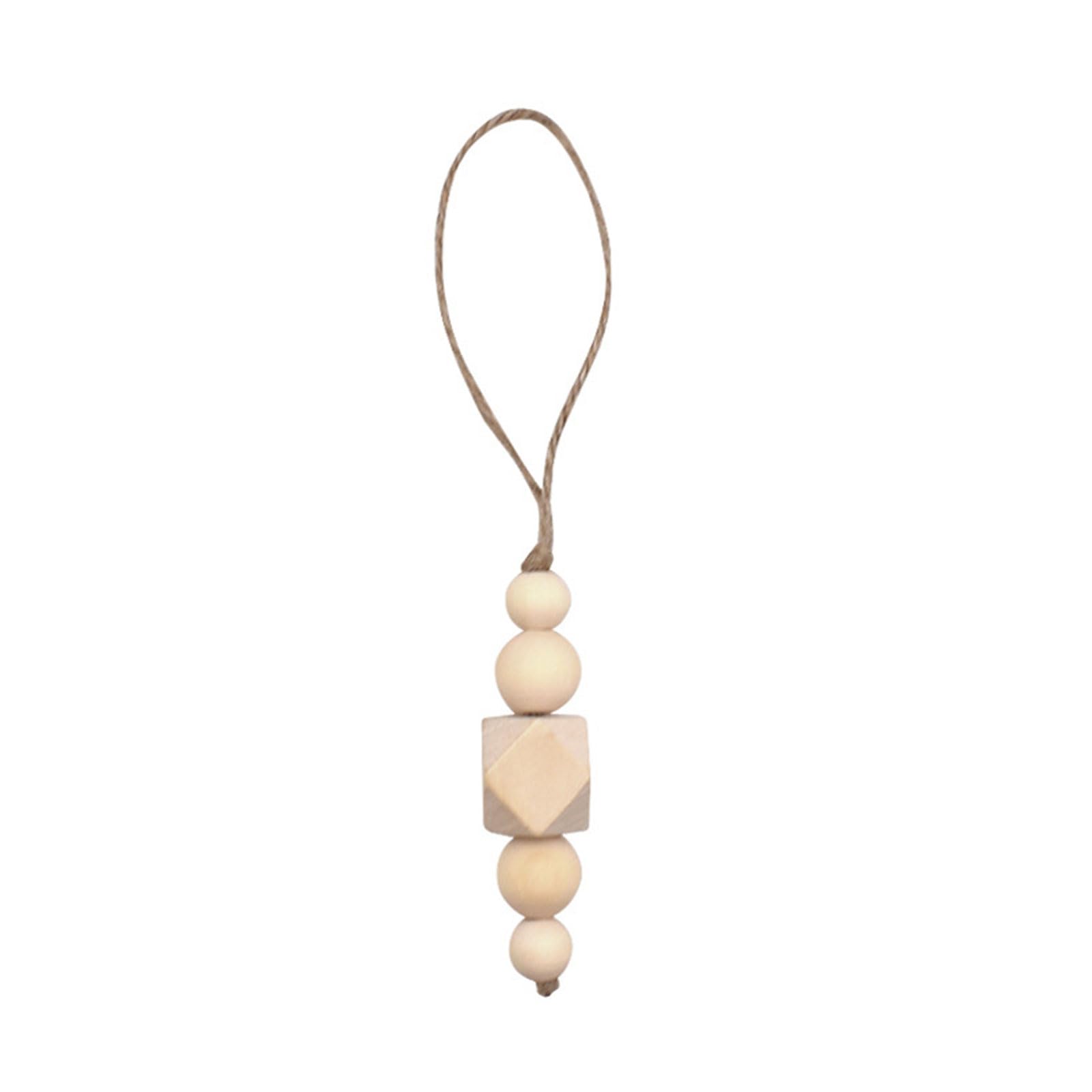 Carotoe B Wood Ead String Vintage Inspired Decorations For Indoors Wood Ead String Charm Home Addition Ornament Decor Home Accessories