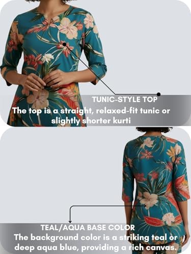 Image of Leriya Fashion Kurta Sets for Woman | Co ord Set for Women Stylish | Kurti Set for Woman | Short Kurti for Women | Kurtis | Ethnic Jaipuri Straight Kurta Set with Palazzo Pants | Salwar Suit for Party Outfits