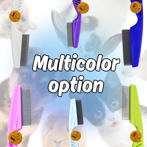 Image of Sage Square Pet Comb Thin Pin - Professional Grooming Tool for Dogs and Cats, Detangle, Smooth and Beautify Your Pet's Fur, Versatile, Ergonomic handle comfort, Effective knot removal