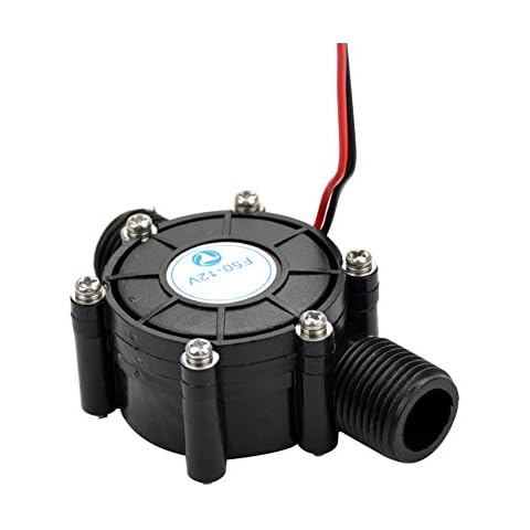 SAVEMORE4U18 10W Water Turbine Generator Micro Hydroelectric DIY LED Power DC 12V Water Flow Generator Micro-Hydro Water Charging Tool (Black) Cover