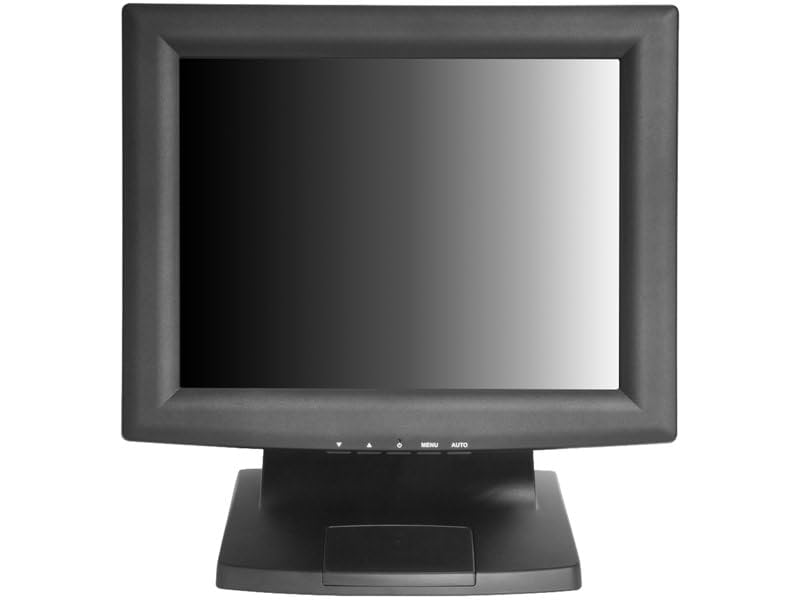 Image of 1200TS 12.1 Inch IP54 Touchscreen LCD Monitor, 5-Wire Resistive, VGA and DVI, 1024 x 768 XGA, 500 Nits, VESA 75mm, Removable Stand, 12V DC