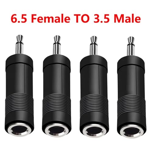 Adaptador de audio de 6,35 mm macho a 3,5 mm hembra para conector de altavoz 4