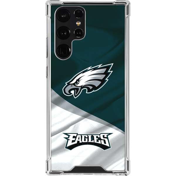 Skinit Clear Phone Case Compatible with Galaxy S24 Ultra - Officially Licensed NFL Philadelphia Eagles Design