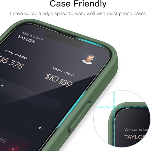Image of IQShield Screen Protector Tempered Glass Guard for iPhone 13 Mini - 9H Hardness, HD Clear, Case Friendly [1 Pack]