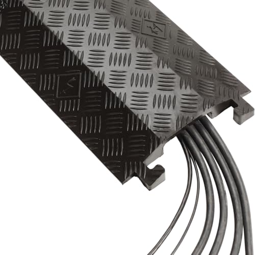 Checkers 1 Channel 3' Long Light Duty Drive Over Cable Protector for Multiple 1