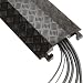 Fastlane FL1X4-B Polyurethane 1 Channel Drop Over Cable Protectors with L-Shaped Connectors, Black, 36" Length, 10.75" Width, 1.5" Height
