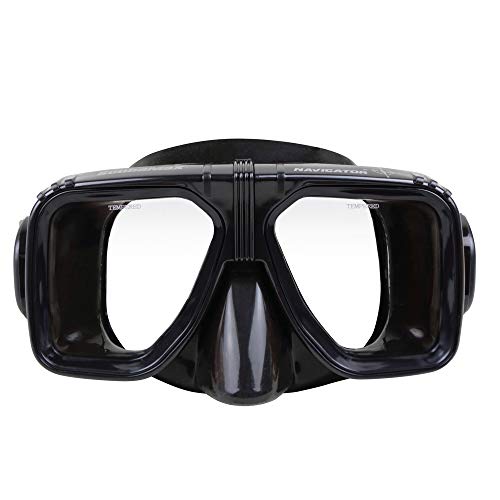 ScubaMax Navigator Dual Lens Adult Dive Mask - Black