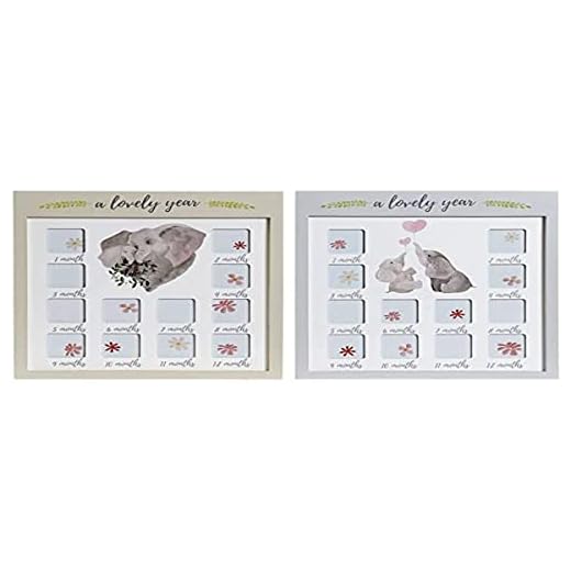 Marco De Fotos Dkd Home Decor Múltiple Elefante Madera (2 Pcs) (32 X 2 X 35 Cm)