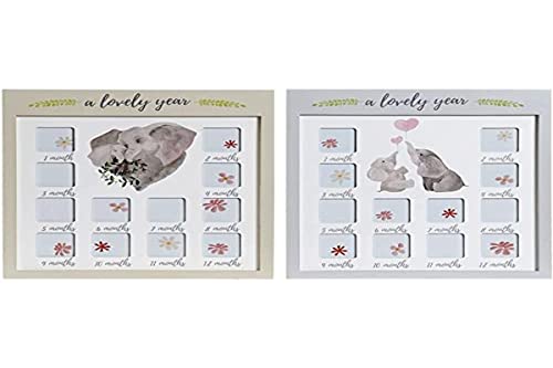 Marco De Fotos Dkd Home Decor Múltiple Elefante Madera (2 Pcs) (32 X 2 X 35 Cm)