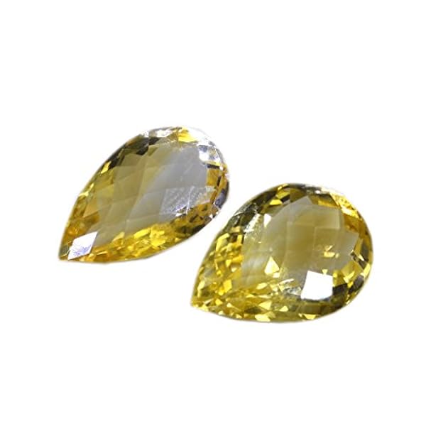 Pietre sciolte citrino 1 Pezzi 12x19,14x20 mm Pera Giallo sfaccettato la Pietra preziosa