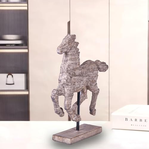 Escultura de Caballo en Resina 14.57 in para Decoración miniatura 4