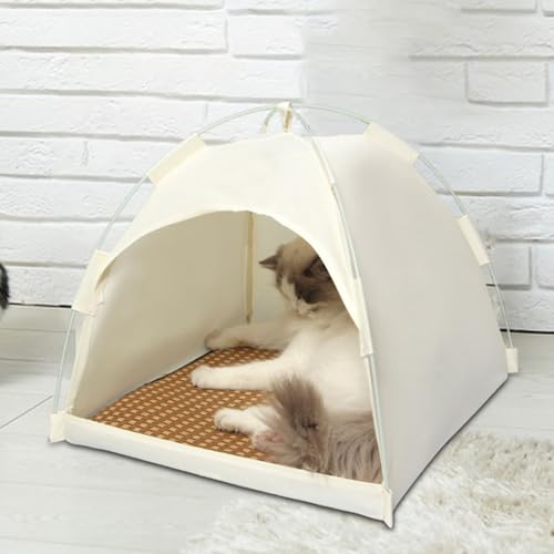 Generisches Katzenzelt für den Außenbereich, multifunktional, für Haustiere, atmungsaktiv, abnehmbar, Sommer- Katze, für Welpen, Kaninchen, Kätzchen, Kleintiere-3