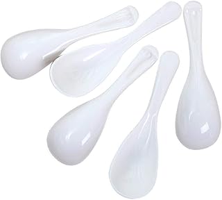 Yuxahiugsz Posate Acciaio Inox 5pcs Cucchiaino da zuppa Moltemable Cinese Scoops Scoops Cucina Cucina utensile Utensile Strumento Solido caffè con Latte Inspiration Cucchiaio Cucchiaino Cucina