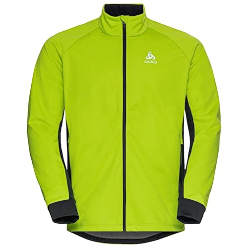 Odlo Herren Langlauf Jacke BRENSHOLMEN, lime green - black, L