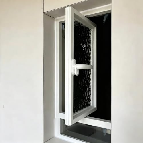 Ventana de sótano de vidrio templado con ventilación giratoria de 360° para empotrar