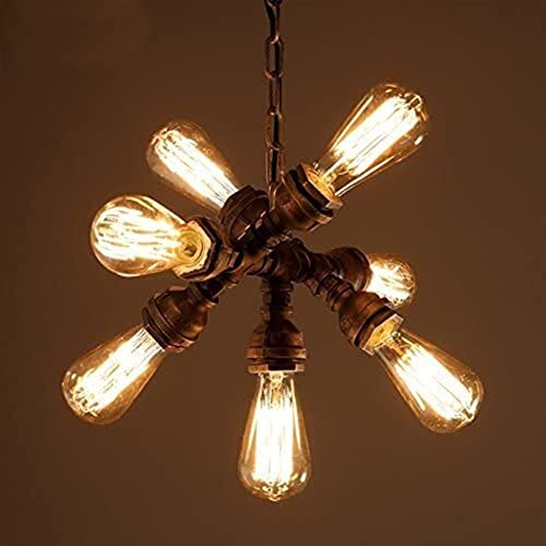 7-Lights Industrial Retro Tube Pendant Light Vintage Creative Steampunk Rustic Water Pipe Chandelier Ceiling Fitting Lights Hanging Lamp Pendant Light Lighting Perfect for Edison Elegant Metal Restaur steampunk buy now online