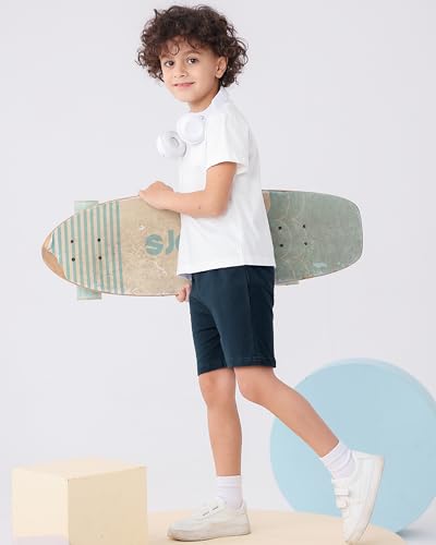 GFQLONG Toddler Boy Cotton Shorts, Kids Summer Light Weight Soccer Shorts2