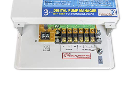 Image of Padmansha's Digital Pump Manager for Borewell Control for 3 Phase Pumps Upto 7.5.HP (White)