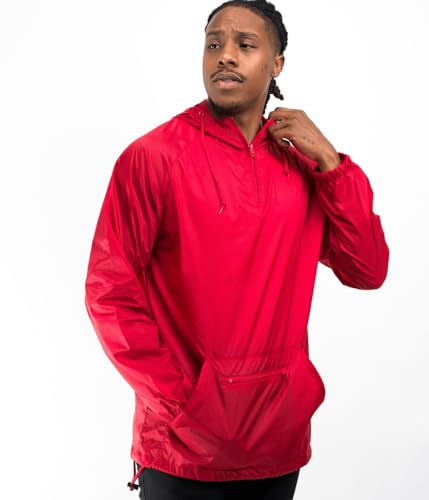 Image of Cottonhood Packable Windbreaker Jacket for Men - Water-Resistant Pullover Windbreaker, Nylon Shell, Lightweight Rain Jacket