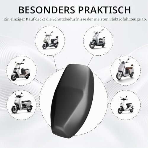 Motorrad Sitzbezug Universal 50-80cm, Wasserdichter Roller Sitzbezug, Elastische Sitzabdeckung für Moped und Scooter, Universelles Sitzkissen für Roller, Sonnenschutz und Regenschutz für die Sitzbank