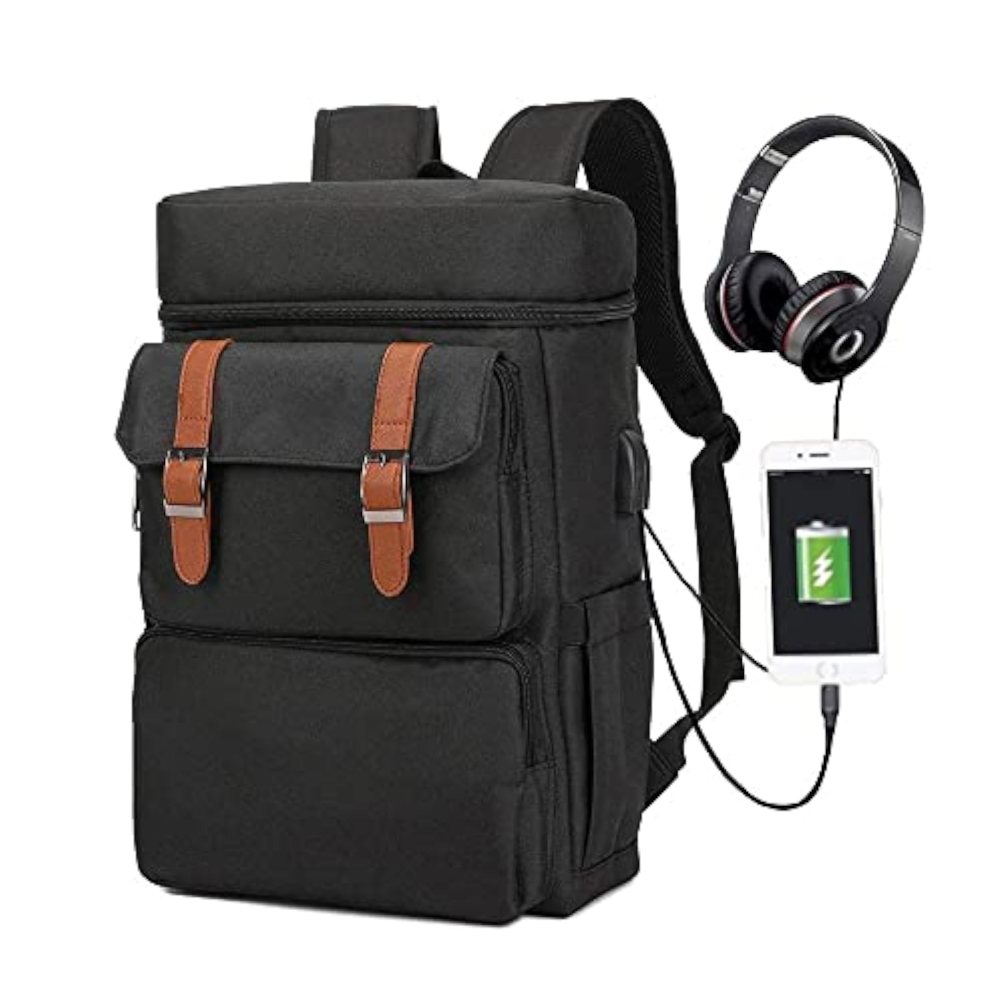 Men's 36L Business Laptop Backpack, USB Charging