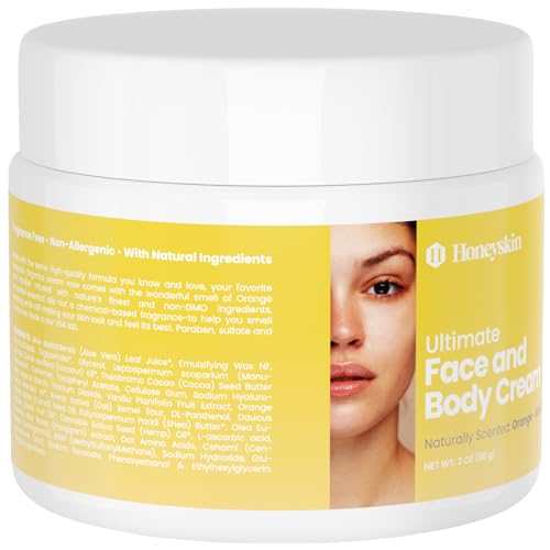 Hydrating Face Moisturizer & Body Cream with Manuka Honey Cream & Coconut Body Oil - Organic Face Moisturizer and Body Lotion for Extremely Dry Skin - for Dry Itchy Skin & Rosacea Treatment (8oz)