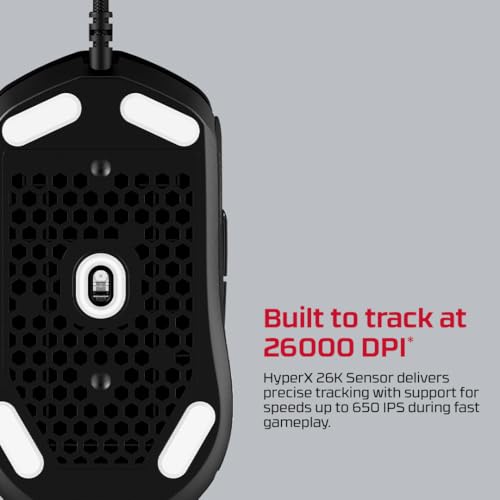 Image of HyperX Pulsefire Haste 2 USB Type-A Wired RGB Gaming Mouse, Up to 26K DPI, HyperX 26K Sensor, 53g Ultra-Lightweight, 6 programmable Buttons, 8K Hz Polling Rate, 24 Months Warranty - Black [6N0A7AA]
