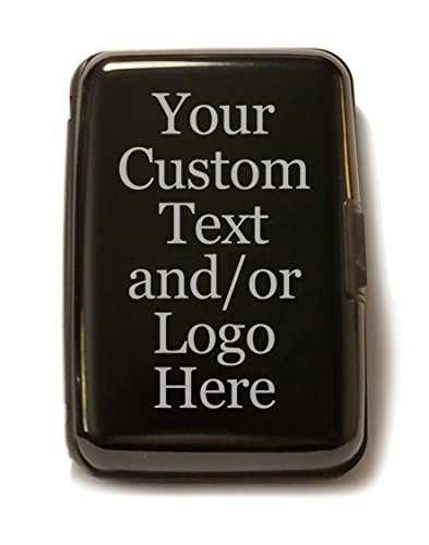 Customized 3D Laser Engraved Personalized Aluminum Hard Credit Card Custom Wallet (Black) #TOP25