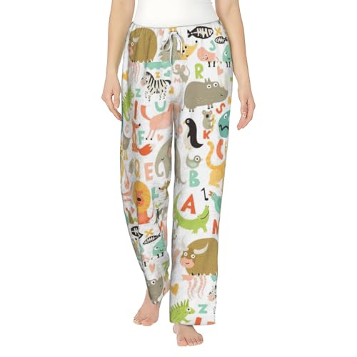 Pantalon de pyjama en flanelle pour femme Zoo avec poches